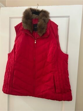 Talbots vest, red, 3X